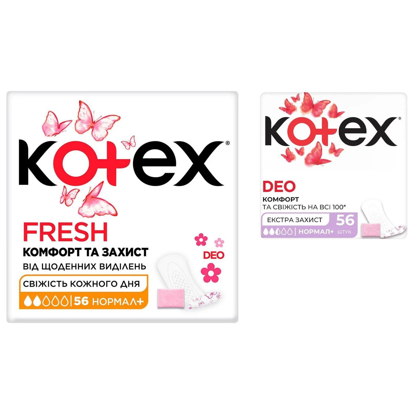 Щоденні прокладки Kotex Deo Normal Plus Liners IFW 56x16