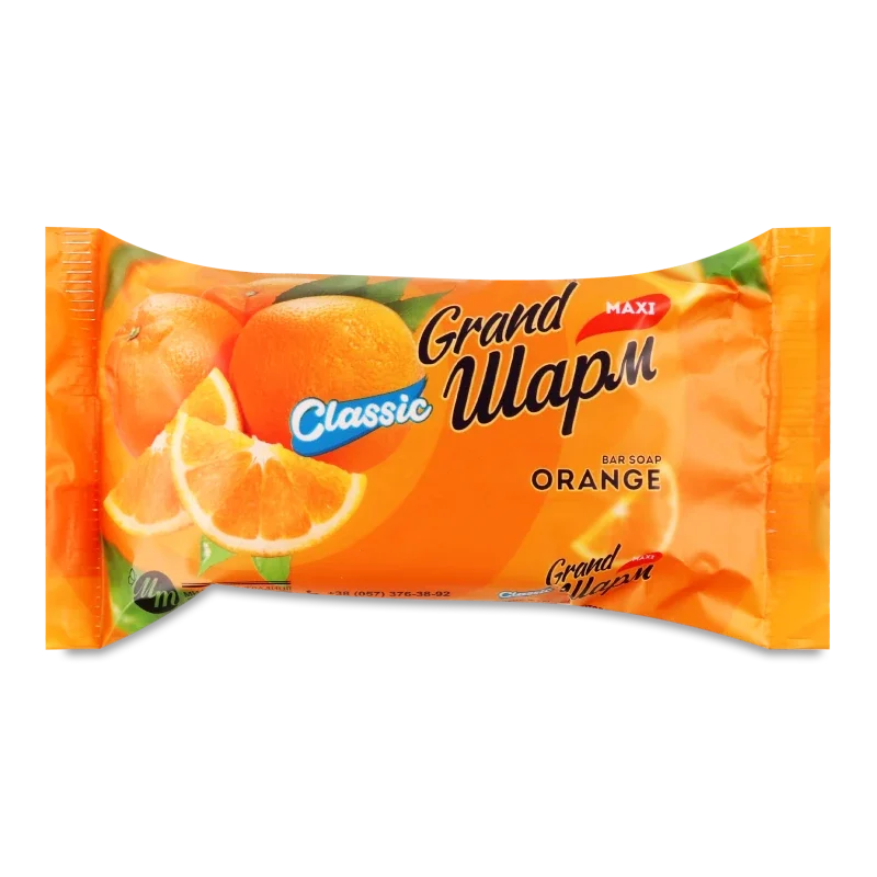 Мило туалетне тверде марка (К)  Апельсин  (Orange) ТМ  Grand Шарм  125г