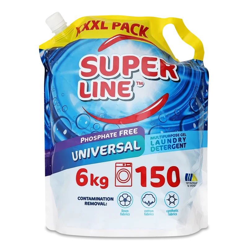 Super line гель для прання 6кг універс /дойпак/