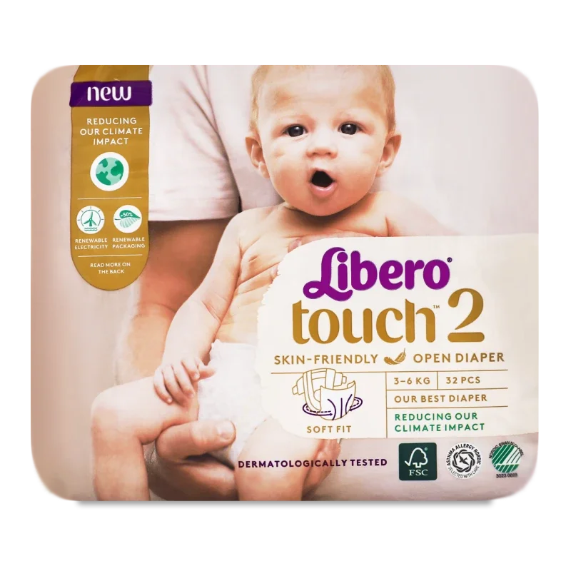 Libero підгузн дитяч Touch 2 (32) Svanen Rt FSC
