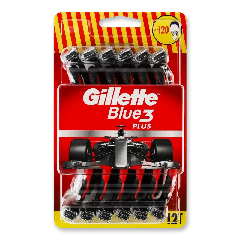 GILLETTE BLUE 3 Red Плюс Бритви одноразові 12шт